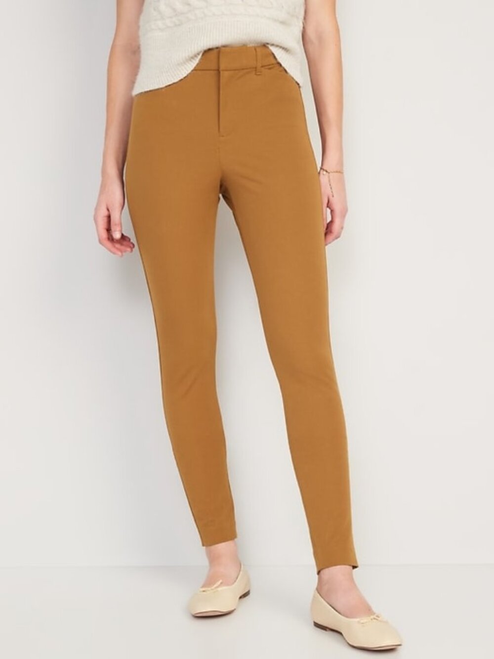 NWT OLD NAVY tall high rise pixie skinny pants in bourbon (8 tall)